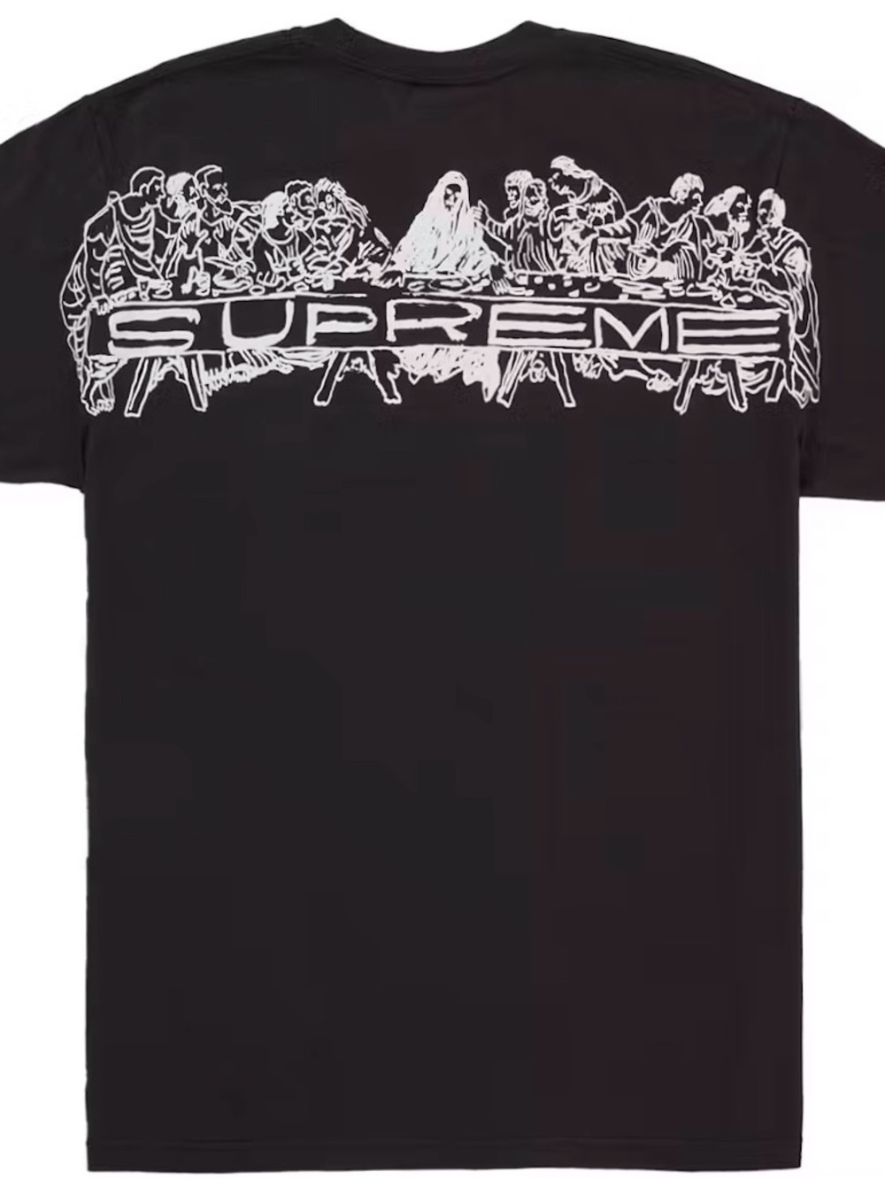 Supreme Black T-Shirt - Last Supper Graphic